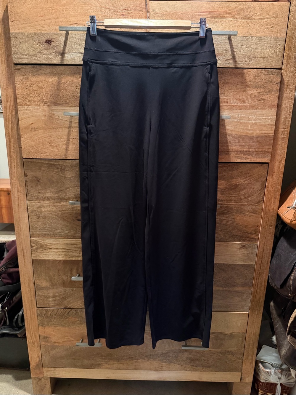 Athleta Black Wide-Leg Travel Pants